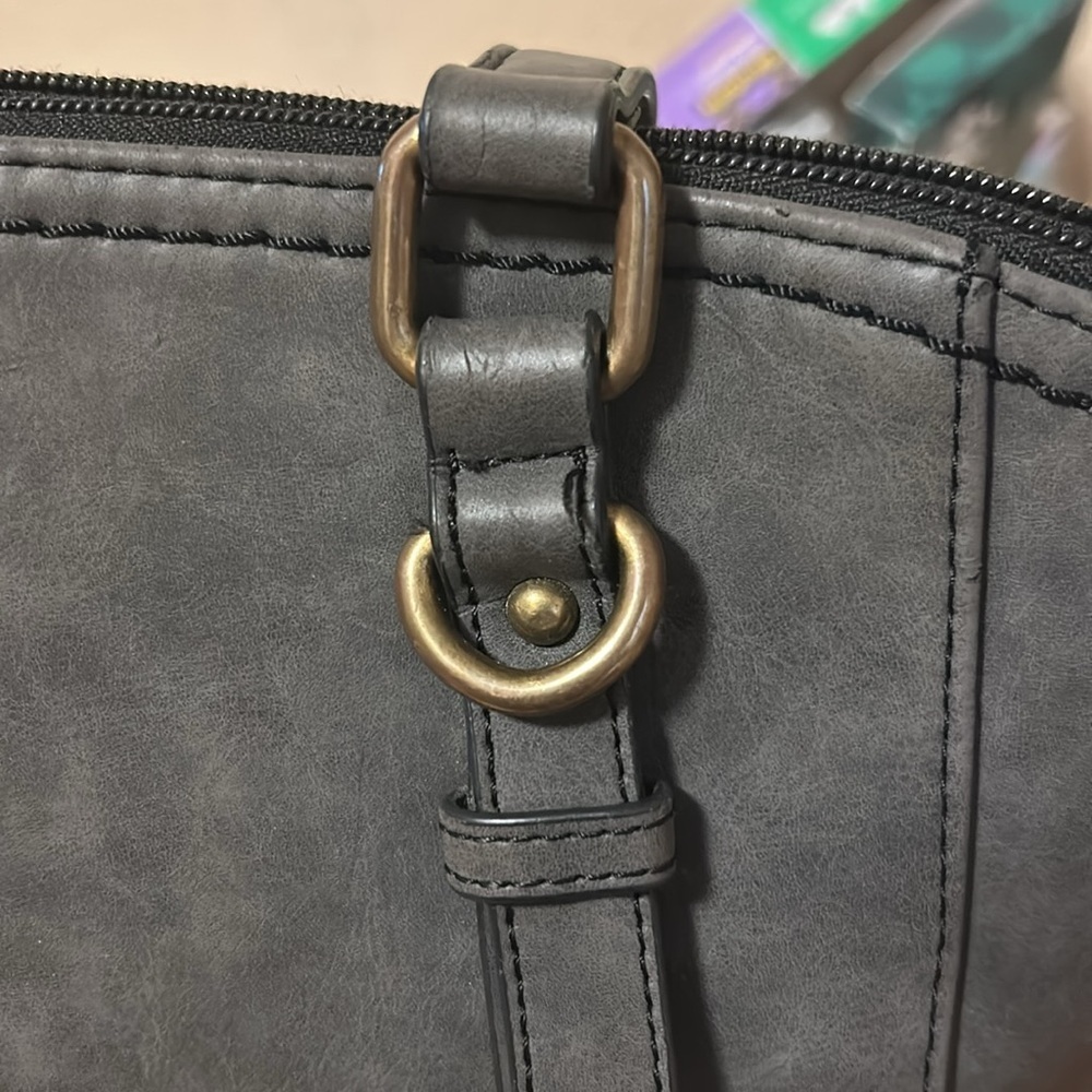 B.O.C. | Large Marbled Gray Suede Tote - Picture 3 of 11